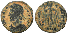 Procopius, usurper, 365-366. Ae (bronze, 3.00 g, 18 mm), Nicomedia. [D N PROCO]PIVS P F AVG Diademed, draped and cuirassed bust left. Rev. REPARATIO F...