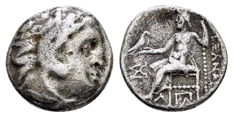 KINGS of MACEDON. Alexander III The Great.(336-323 BC). Kolophon.Drachm.

Obv : ...