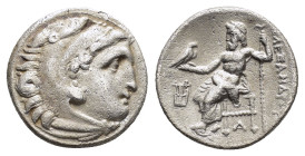 KINGS of MACEDON. Alexander III The Great.(336-323 BC).Kolophon.Drachm. 

Obv : Head of Herakles right, wearing lion skin.

Rev : AΛΕΞΑΝΔΡΟΥ.
Zeus sea...