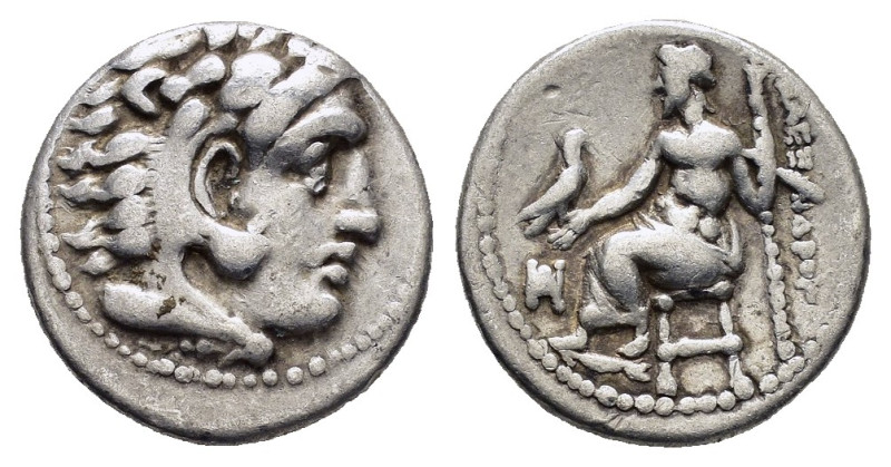KINGS of MACEDON. Alexander III The Great.(336-323 BC). Drachm. Miletos.

Obv : ...