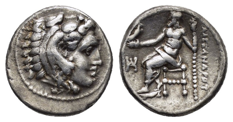 KINGS of MACEDON. Alexander III The Great.(336-323 BC). Drachm. Miletos.

Obv : ...