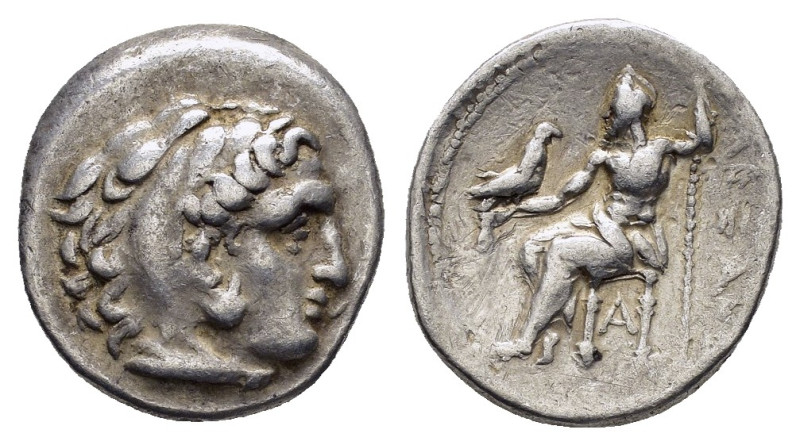KINGS of MACEDON. Philip III Arrhidaios.(336-323 BC). Drachm. Side.

Obv : Head ...