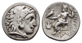 KINGS of MACEDON. Philip III Arrhidaios.(323-317 BC). Drachm. Kolophon.

Obv : Head of Herakles right, wearing lion skin.

Rev : ΦIΛIΠΠOY.
Zeus seated...