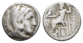 KINGS of MACEDON. Philip III Arrhidaios.(323-317 BC). Drachm. Kolophon.

Obv : Head of Herakles right, wearing lion skin.

Rev : ΦΙΛΙΠΠΟΥ.
Zeus seated...