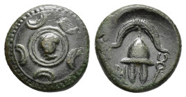 KINGS of MACEDON. Philip III Arrhidaios. (323-317 BC). Ae 1/2 Unit. Salamis.

Condition : Good very fine.

Weight : 4.26 gr
Diameter : 16 mm