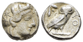 EGYPT.Pharaonic Kingdom.Uncertain pharaoh.(Late 5th-mid 4th centuries BC).Tetradrachm.

Obv : Helmeted head of Athena right, with frontal eye.

Rev : ...
