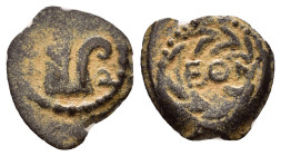 JUDAEA.Herodians. Herod II Archelaos.(4 BCE-6 CE). Jerusalem.Ae.

Condition : Nicely toned.Good very fine.

Weight : 1.06 gr
Diameter : 13 mm