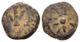 JUDAEA. Hasmonean Kingdom. Alexander Jannaeus.(103-76 BC). Jerusalem.Ae.

Obv : 'Yehonatan the King' (Paleo-Hebrew) between the rays of star with eigh...