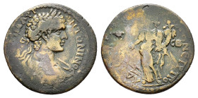 PONTOS. Amasia. Caracalla (198-217). Ae. 

Obv : Laureate, draped and cuirassed bust right.

Rev : Tyche standing left, holding rudder and cornucopia;...
