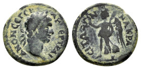 LYDIA. Nakrasa. Trajan (98-117). Ae.

Obv : AY NEP TPAIANON CE ΓEP.
Laureate head right.

Rev : NAKPACITΩN.
Nike advancing left with wreath.
SNG von A...