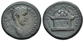 CAPPADOCIA. Caesarea. Commodus (177-192). Ae.

Obv : Μ ΚΟΜO ΑΝΤⲰΝΙΝOC.
Laureate, draped and cuirassed bust right.

Rev : ΜΗΤΡΟΠΟ ΚΑΙϹΑΡƐΙ / ƐΤ ΓΙ.
Alt...