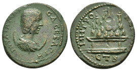CAPPADOCIA.Elagabalus, Julia Maesa (Augusta (218-224/5).Ae.

Obv : ΙΟΥΛΙΑ ΜΑΙϹΑ ϹƐΒΑϹTE.
Diademed and draped bust right.

Rev : ΜΗΤΡΟ ΚΑΙϹΑ, ΝΕΩΚΟΡ; i...