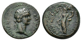 CILICIA. Flaviopolis. Domitian (81-96). Ae.

Obv : ΔΟΜΙΤΙΑΝΟC ΚΑΙCΑΡ.
Laureate head right.

Rev : ΦΛΑVΙΟΠΟΛЄΙΤωΝ ЄΤΟYC ZΙ.
Tyche standing left, holdin...
