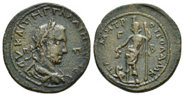 CILICIA. Tarsus. Gallienus (253-268). Ae.

Obv : AV KAI Π HΓ ΓAΛΛIHNON ЄC (sic) / Π - Π.
Laureate, draped and cuirassed bust right.

Rev : TAPC MHTPOΠ...
