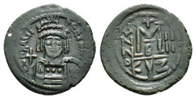 MAURICE TIBERIUS (582-602). Follis. Kyzikos.

Condition : Good very fine.

Weight : 10.06 gr
Diameter : 32 mm