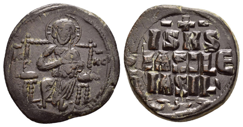 ANONYMOUS FOLLIS.Romanus III.(1028-1034).Constantinople.Ae.

Obv : + ЄMMANOVH / ...