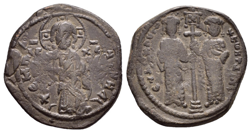 CONSTANTINE X DUCAS.(1059-1067).Constantinople.Follis.

Obv : +EMMA NOVHA.
Chris...
