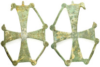 BYZANTINE EMPIRE.Bronze Cross.(8th-10th century).Ae.

Condition : Good very fine.

Weight : 79.90 gr
Diameter : 129 mm