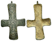 BYZANTINE EMPIRE.Bronze Cross.(8th-10th century).Ae.

Condition : Good very fine.

Weight : 19.48 gr
Diameter : 71 mm