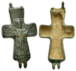 BYZANTINE EMPIRE.Bronze Cross.(8th-10th century).Ae.

Condition : Good very fine.

Weight : 13.25 gr
Diameter : 52 mm