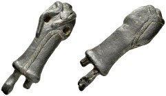 ANCIENT ROMAN BRONZE MAN STATUETTE.(1st - 2nd Century).Ae.

Condition : Good very fine.

Weight : gr
Diameter : 128 mm