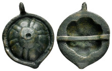 ANCIENT BYZANTINE BRONZE AMULET.(11th-15th).Ae.

Condition : Good very fine.

Weight : 11.10 gr
Diameter : 39 mm