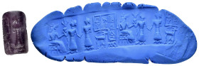SUMERIAN.Stone cylinder seal.emdet Nasr Period.(circa 3100-2900 BC).

Condition : Good very fine.

Weight : 10.53 gr
Diameter : 25 mm