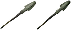 ANCIENT ROMAN BRONZE SPEAR HEAD.(Circa 2th Century).Ae.

Condition : Good very fine.

Weight : 15.17 gr
Diameter : 126 mm