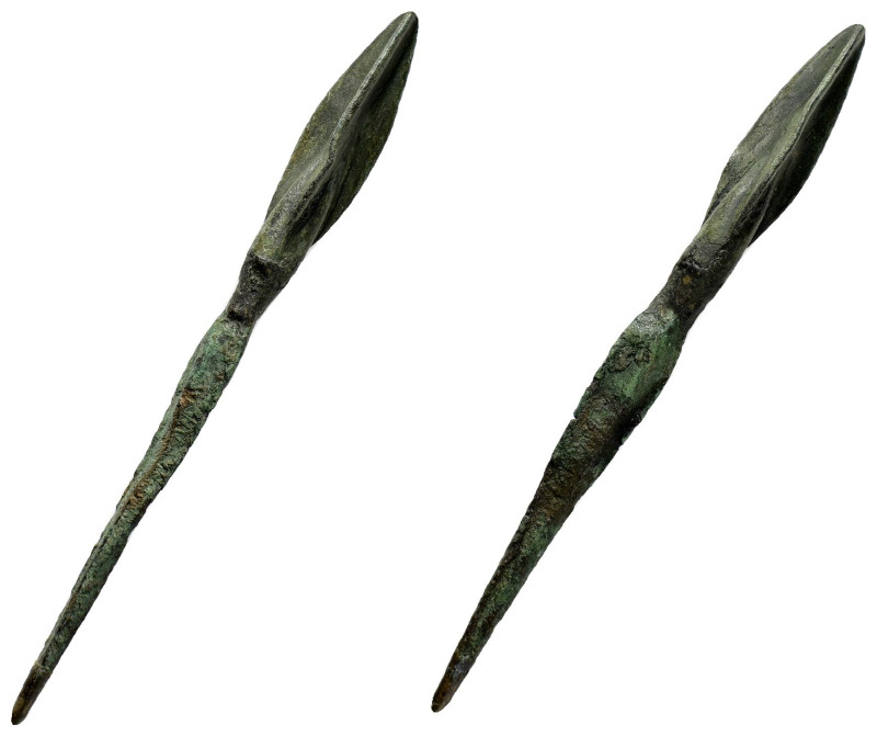 ANCIENT ROMAN BRONZE SPEAR HEAD.(Circa 2th Century).Ae.

Condition : Good very f...