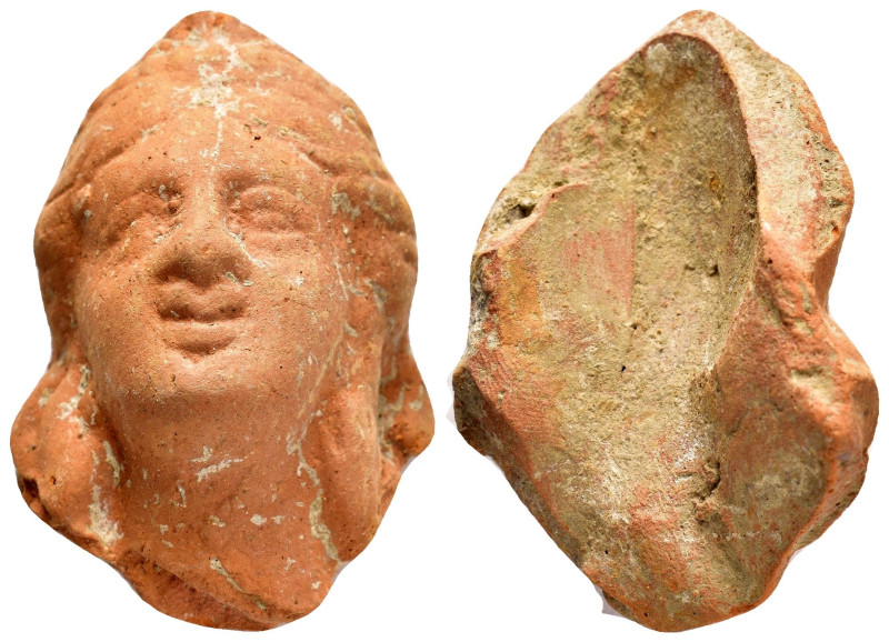 ROMAN HEAD of CYBELE (?).(1st-3rd century).Terracotta.

Condition : Good very fi...