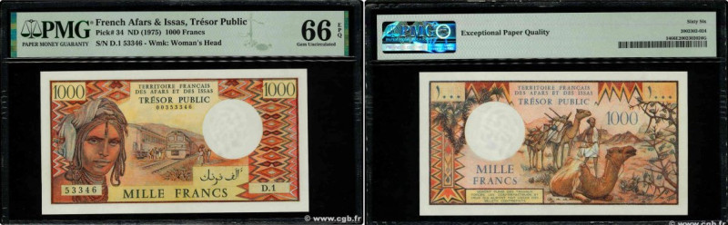 Country : AFARS AND ISSAS 
Face Value : 1000 Francs 
Date : (1975) 
Period/Provi...