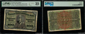 Country : GERMAN EAST AFRICA 
Face Value : 100 Rupien 
Date : 15 juin 1905 
Period/Province/Bank : Deutsch Ostafrikanische Bank 
Catalogue reference :...