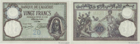 Country : ALGERIA 
Face Value : 20 Francs 
Date : 07 décembre 1928 
Period/Province/Bank : Banque de l'Algérie 
Catalogue reference : P.78b 
Additiona...