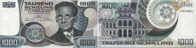 Country : AUSTRIA 
Face Value : 1000 Schilling 
Date : 03 janvier 1983 
Period/Province/Bank : République, Banque Nationale autrichienne 
Catalogue re...