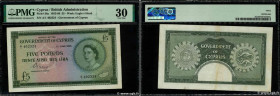 Country : CYPRUS 
Face Value : 5 Pounds 
Date : 01 juin 1955 
Period/Province/Bank : Government of Cyprus 
Catalogue reference : P.36a 
Alphabet - sig...
