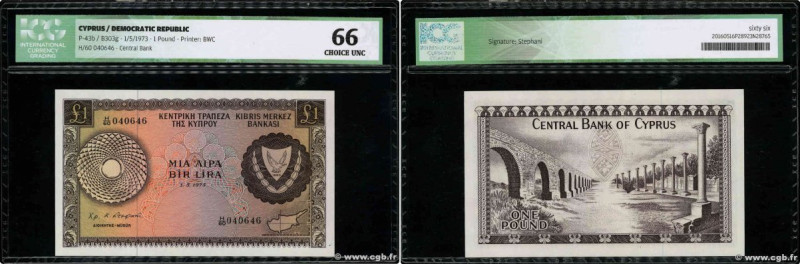 Country : CYPRUS 
Face Value : 1 Pound 
Date : 01 mai 1973 
Period/Province/Bank...