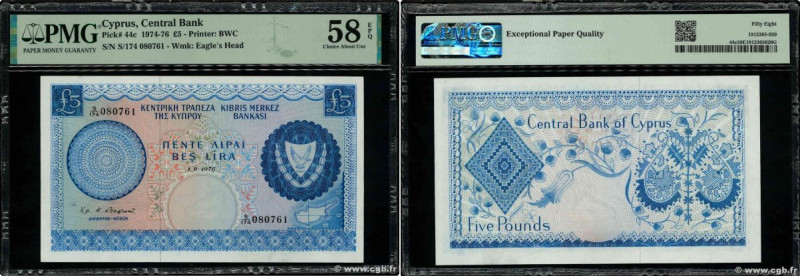 Country : CYPRUS 
Face Value : 5 Pounds 
Date : 01 août 1976 
Period/Province/Ba...
