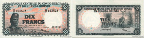 Country : BELGIAN CONGO 
Face Value : 10 Francs 
Date : 01 août 1958 
Period/Province/Bank : Banque Centrale du Congo Belge et du Ruanda-Urundi 
Catal...