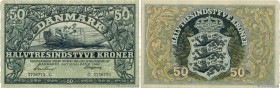 Country : DENMARK 
Face Value : 50 Kroner 
Date : 1942 
Period/Province/Bank : Danmarks Nationalbank 
Catalogue reference : P.32d 
Alphabet - signatur...