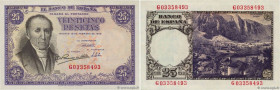 Country : SPAIN 
Face Value : 25 Pesetas 
Date : 19 février 1946 
Period/Province/Bank : Banco de Espana 
Catalogue reference : P.130a 
Alphabet - sig...
