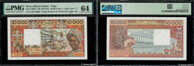 Country : WEST AFRICAN STATES 
Face Value : 10000 Francs 
Date : (1992) 
Period/Province/Bank : B.C.E.A.O. 
Department : Togo 
Catalogue reference : P...