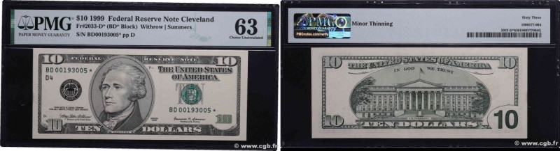 Country : UNITED STATES OF AMERICA 
Face Value : 10 Dollars Remplacement 
Date :...