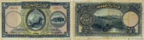 Country : TURKEY 
Face Value : 5 Livres 
Date : (1926) 
Period/Province/Bank : State Notes of the Ministry of Finance 
Catalogue reference : P.120a 
A...