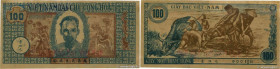 Country : VIETNAM 
Face Value : 100 Dong Spécimen 
Date : (1947) 
Period/Province/Bank : Giay Bac Viet Nam 
Catalogue reference : P.12bs 
Commentary :...