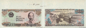 Country : VIETNAM 
Face Value : 2000 Dong Épreuve 
Date : 1988 
Period/Province/Bank : State Bank of Viet Nam 
Catalogue reference : P.107e 
Commentar...