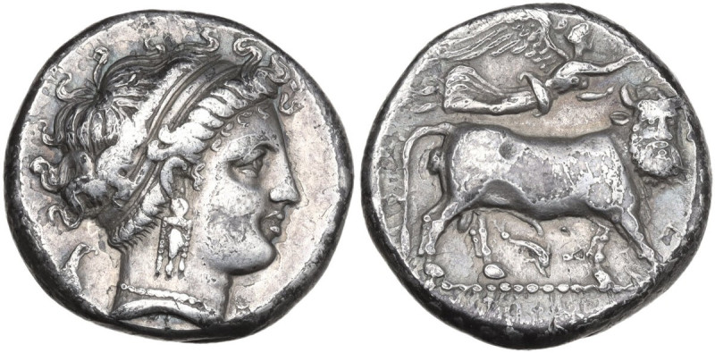 Greek Italy. Central and Southern Campania, Neapolis. AR Nomos, 320-300 BC. Obv....