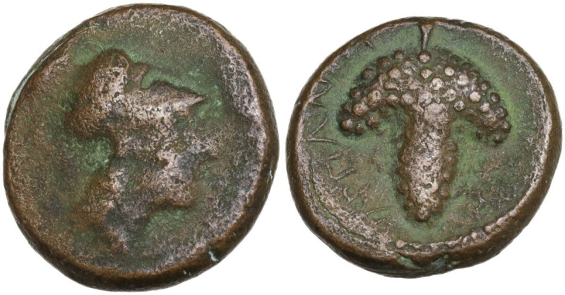 Greek Italy. Northern Apulia, Arpi. AE 15 mm, c. 215-212 BC. Obv. Head of Athena...