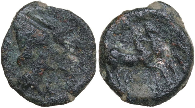 Greek Italy. Northern Apulia, Luceria. LT series. AE Semuncia, c. 211-210 BC. Ob...