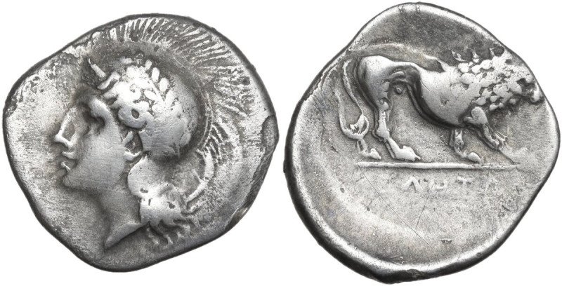 Greek Italy. Northern Lucania, Velia. AR Didrachm, period VI, Kleudoros Group, c...