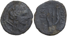 Sicily. Lilybaeum. AE 21 mm, after 241 BC. Obv. Laurete and draped bust of Apollo right, over shoulder bow and quiver. Rev. Kithara. CNS I 4. AE. 4.88...